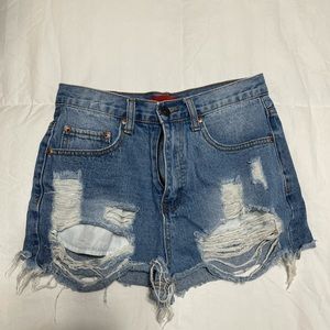 Distressed Jean Shorts